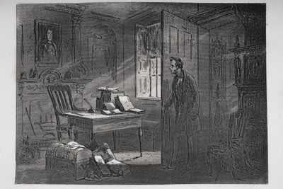 La stanza con il ritratto, illustrazione da 